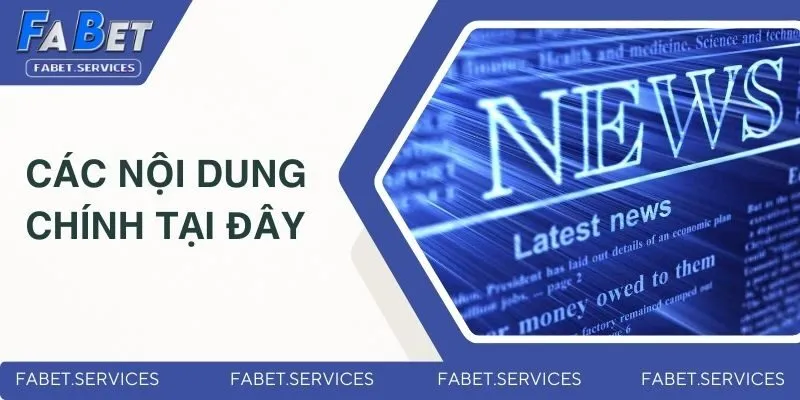 Các nội dung chính tại đây